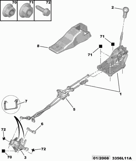 PEUGEOT (DF-PSA) 2452 G1 - Repair Kit, gear lever onlydrive.pro