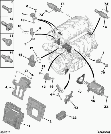 PEUGEOT (DF-PSA) 1922 R7 - Inj calculator sensor: 02 pcs. onlydrive.pro