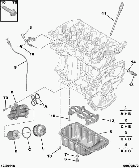 CITROËN 1103 P8 - Крышка, корпус масляного фильтра onlydrive.pro