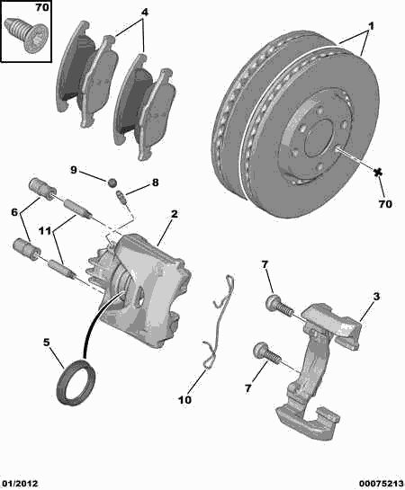 PEUGEOT 4254 25 - Brake Pad Set, disc brake onlydrive.pro