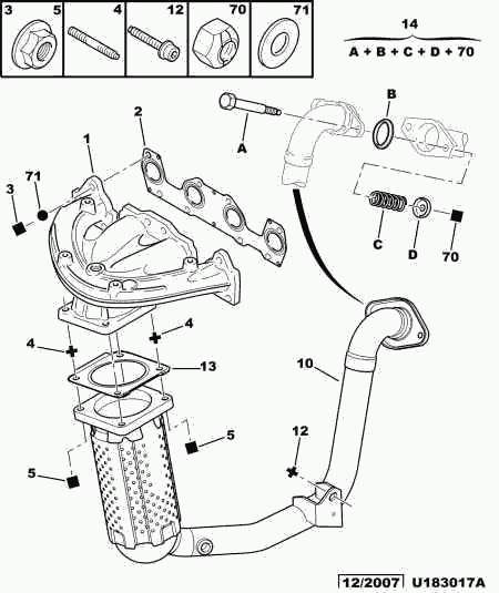 PEUGEOT 0341.22 - Nut, exhaust manifold onlydrive.pro