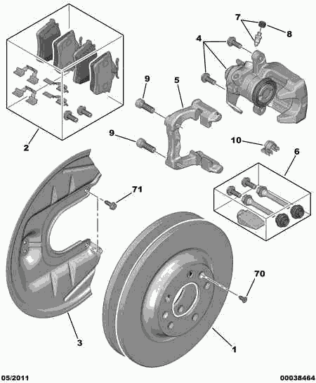 CITROËN 4401 J4 - Rear brake disc caliper friction pad: 01 pcs. onlydrive.pro