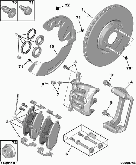 CITROËN 4252-94 - Brake Pad Set, disc brake onlydrive.pro