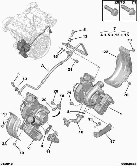 CITROËN 0380.25 - Seal, turbine inlet (charger) onlydrive.pro