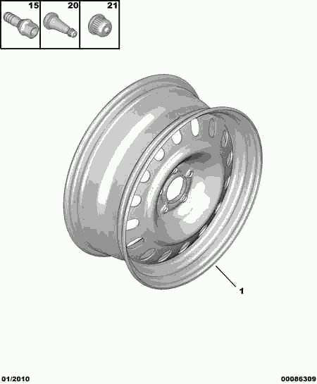 FIAT 16 087 344 80 - Wheels: 20 pcs. onlydrive.pro