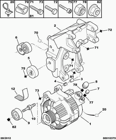 PEUGEOT 5751.92 - Pulley, v-ribbed belt onlydrive.pro