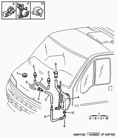 PEUGEOT (DF-PSA) 6434 74 - Ūdenssūknis, Stiklu tīrīšanas sistēma onlydrive.pro