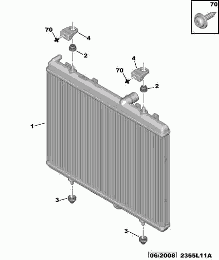 CITROËN 1330 S8 - Cooling radiator: 01 pcs. onlydrive.pro