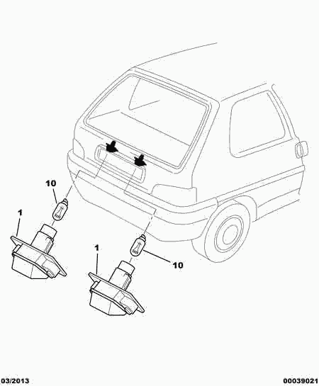 CITROËN 6340 99 - License plate lamp: 02 pcs. onlydrive.pro