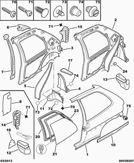 Opel 8580 45 - Rear wing inner and moulding: 01 pcs. onlydrive.pro