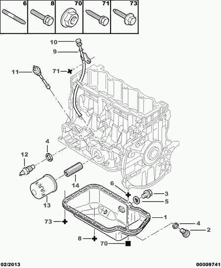 PEUGEOT (DF-PSA) 1109 CN - Engine oil sump filter probe: 01 pcs. onlydrive.pro