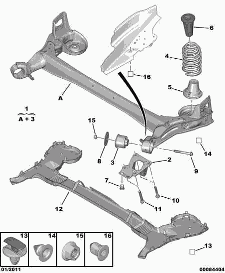 PEUGEOT (DF-PSA) 5148 T8 - Mounting, axle beam onlydrive.pro