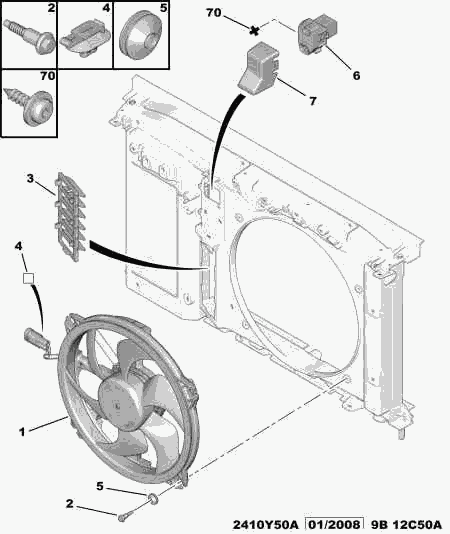 CITROËN 1253 K4 - Fan, radiator onlydrive.pro