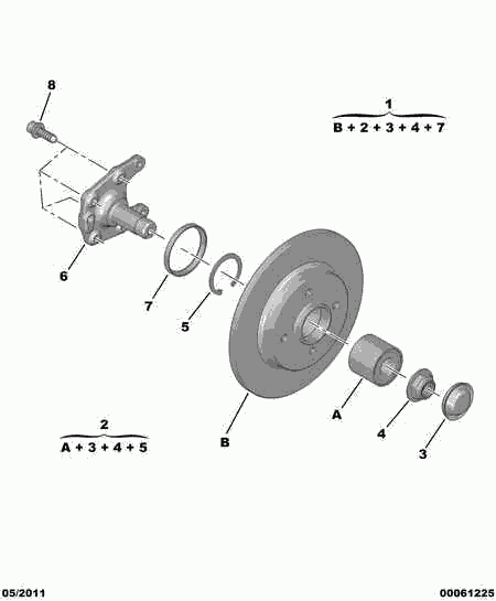 CITROËN 3748.94 - Rear arms stops hubs bearings: 02 pcs. onlydrive.pro