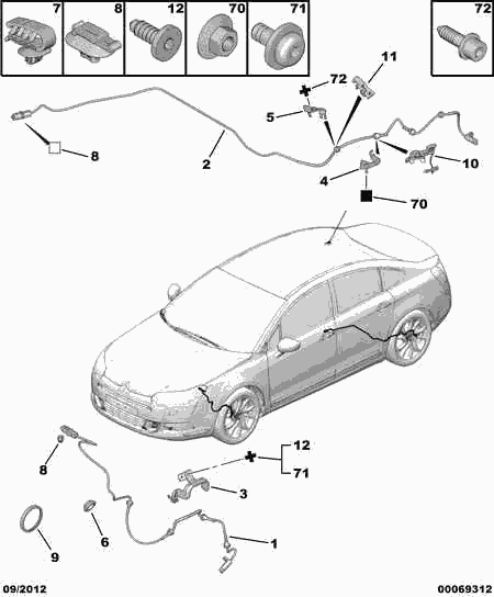 PEUGEOT 4545.H9 - Sensor, wheel speed onlydrive.pro