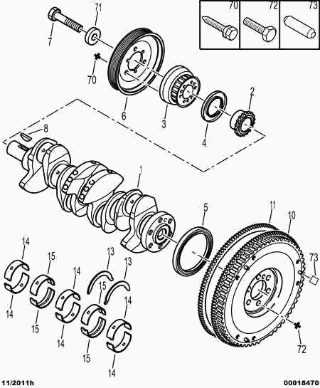 PEUGEOT 0515.N0 - Piedziņas skriemelis, Kloķvārpsta onlydrive.pro