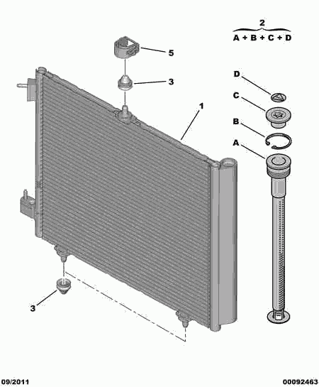 CITROËN 6455 EH - Condenser - drier unit: 01 pcs. onlydrive.pro