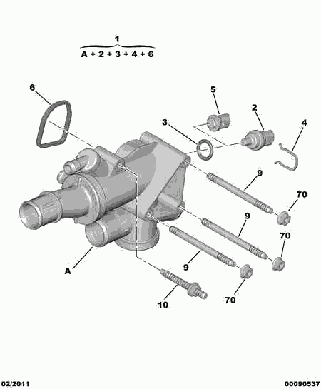 PEUGEOT 1336 Y9 - Termostaat,Jahutusvedelik onlydrive.pro