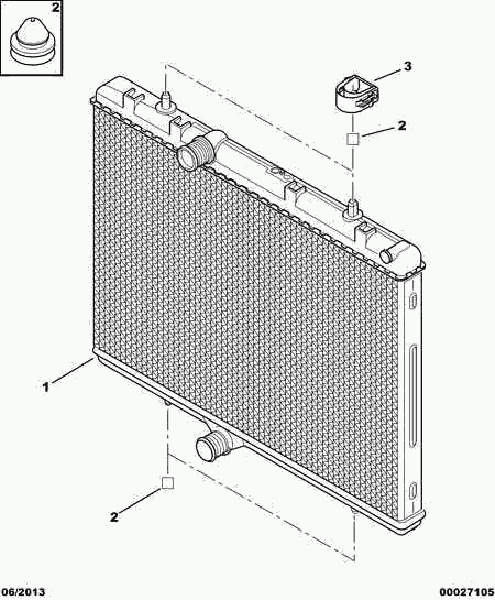 PEUGEOT 1330 F5 - Cooling radiator: 01 pcs. onlydrive.pro