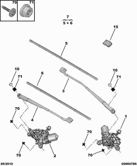 PEUGEOT 6426 PE - FLAT WIPER BLADE; RIGHT onlydrive.pro