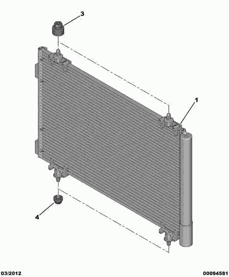 PEUGEOT 6455.CX - Condenser - drier unit: 01 pcs. onlydrive.pro