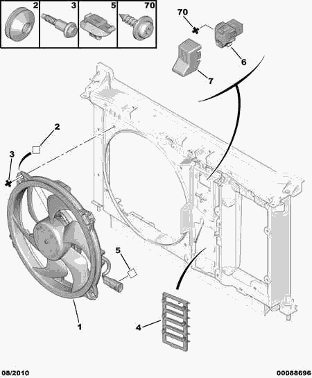 PEUGEOT 1253 K2 - Fan, radiator onlydrive.pro