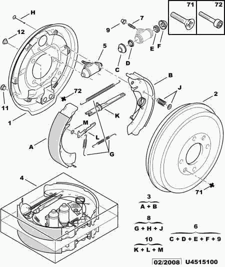 Opel 4 22 303 - Rear brake drum caliper cyl shoe: 02 pcs. onlydrive.pro