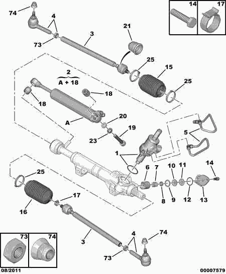 PEUGEOT 4066 43 - Bellow Set, steering onlydrive.pro