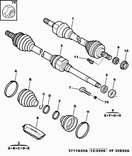 PEUGEOT 3272 KL - Drive Shaft onlydrive.pro