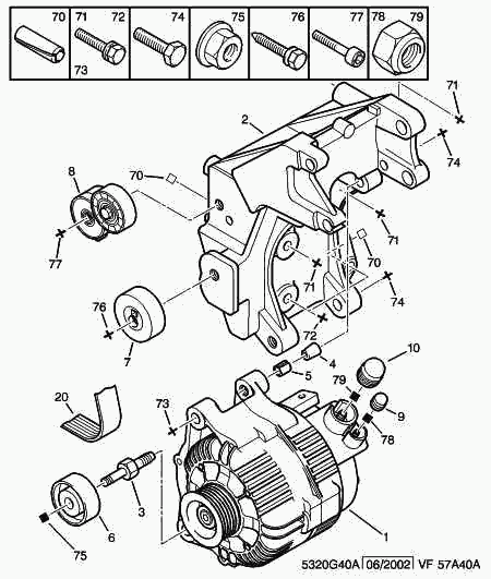 PEUGEOT (DF-PSA) 5751 96 - Pulley, v-ribbed belt onlydrive.pro