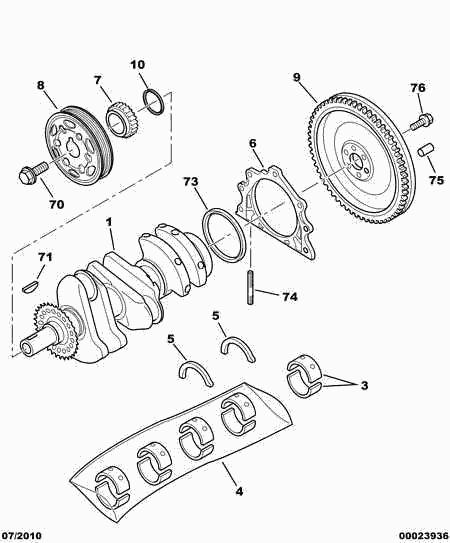 PEUGEOT (DF-PSA) 6823 HJ - Shaft Seal, crankshaft onlydrive.pro