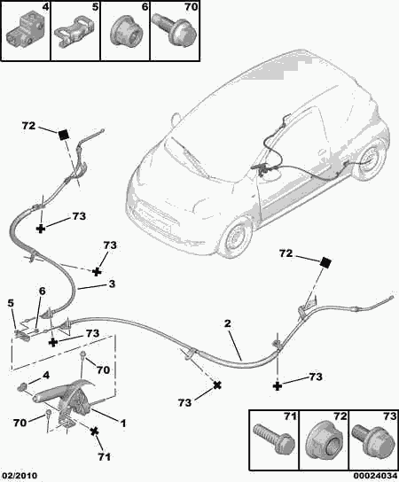 CITROËN 4745 Y2 - Cable, parking brake onlydrive.pro