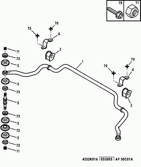 CITROËN 6822.R9 - Rod / Strut, stabiliser onlydrive.pro