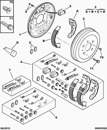 PEUGEOT 4242 28 - Brake Shoe Set onlydrive.pro