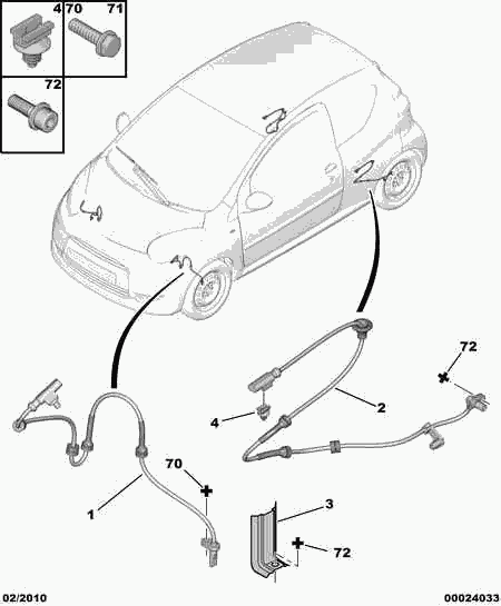 PEUGEOT 4545 E1 - Sensor, wheel speed onlydrive.pro