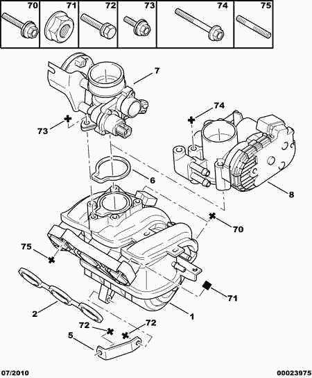 CITROËN 0348.S4 - Gasket, intake manifold onlydrive.pro