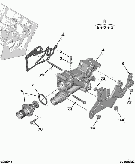 PEUGEOT 1338 A0 - Термостат охлаждающей жидкости / корпус onlydrive.pro