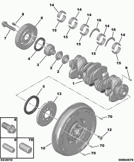 CITROËN 0113 AH - Main Bearings, crankshaft onlydrive.pro