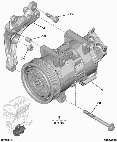 CITROËN 6487.42 - Compressor, air conditioning onlydrive.pro