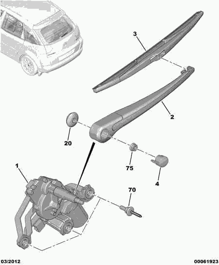 CITROËN 6426 PQ - Rear window wiper: 01 pcs. onlydrive.pro