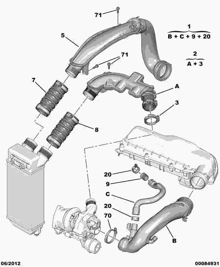 PEUGEOT 1440.Q6 - Charger Intake Air Hose onlydrive.pro