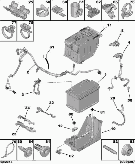 PEUGEOT 5600 SL - Battery - wires: 01 pcs. onlydrive.pro