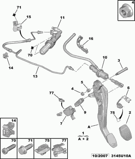 PEUGEOT 2182 C1 - Clutch control master cylinder: 01 pcs. onlydrive.pro