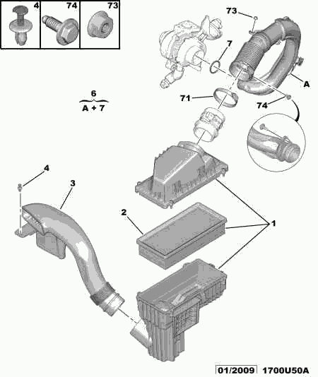 CITROËN 1444 EV - Air Filter, engine onlydrive.pro