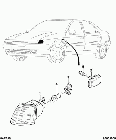 CITROËN 6325 45 - Pagrieziena signāla lukturis onlydrive.pro