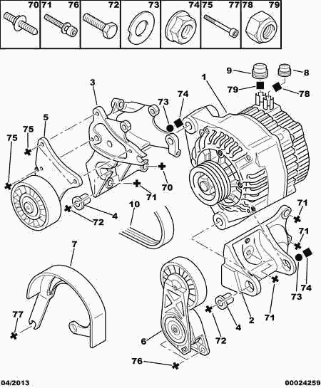 PEUGEOT (DF-PSA) 5705 S4 - Alternator onlydrive.pro