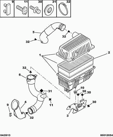 CITROËN 1444 F4 - Air Filter, engine onlydrive.pro