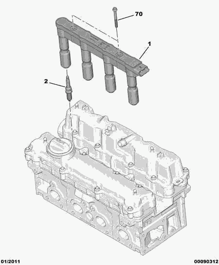 PEUGEOT (DF-PSA) 5960 G1 - Engin spark plug ignit electr modul coil: 04 pcs. onlydrive.pro