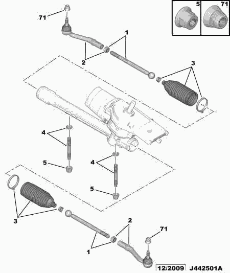 CITROËN 3817.92 - Steering rack components: 01 pcs. onlydrive.pro