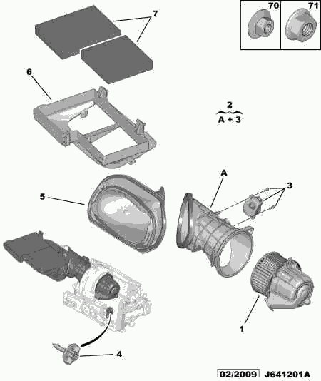 CITROËN 6447 VZ - Air puller-air entry-module-reducer: 01 pcs. onlydrive.pro